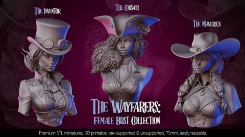 The Wayfarers - Female Bust Collection STL Files