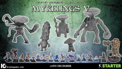 Mykelings 5: Siege-themed Myconid miniatures