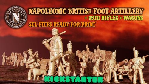 Napoleonic British Foot Artillery+95th rifles+Wagons