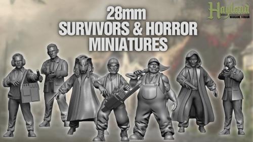 28mm Survivors & Horror Miniatures