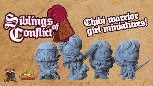 Chibi Siblings of Conflict Miniatures