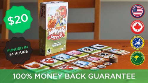 Barnyard Roundup, Bluffing set collection card game! Ages 6+