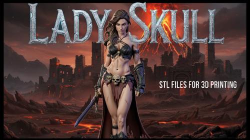 ⚔️LADY SKULL ⚔️ – 3D Printable STL Figure