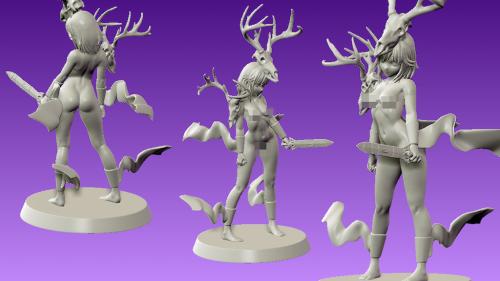 Ravenna Spiritbane - Miniatures Tabletop RPG STLs NSFW