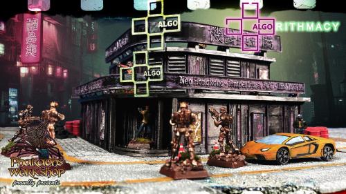 Algorithmacy - 3d printable Cyberpunk Ripperdoc terrain STLs