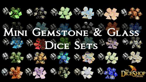Mini Gemstone & Glass Dice Sets