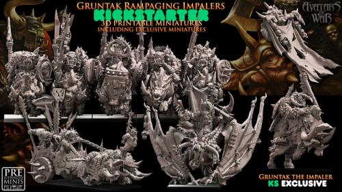 GRUNTAK RAMPAGING IMPALERS,ORC BOAR RIDERS BY AVATARS OF WAR