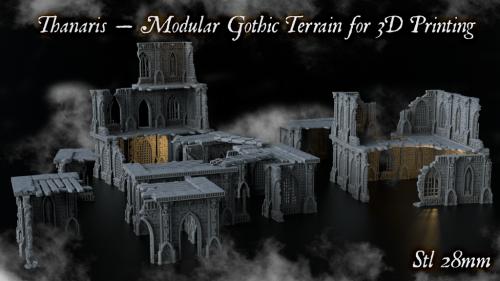 Thanaris — Modular Gothic Terrain for 3D Printing