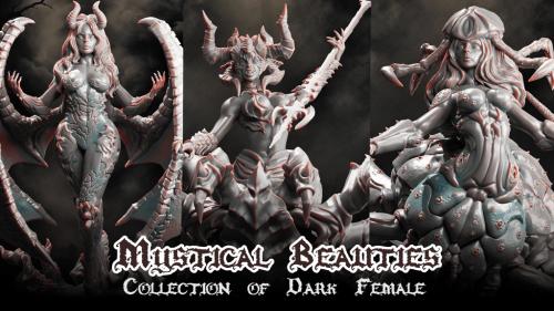 Mystical Beauties: A Collection of Female 3D Miniatures
