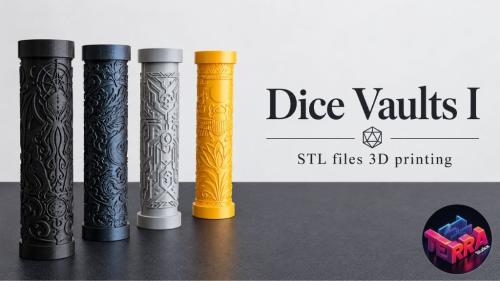 Dice Vaults I — 3D printable RPG dice cases