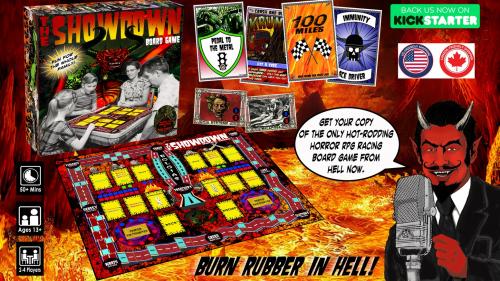 The Showdown board game: A hot-rodding, RPG to die for!