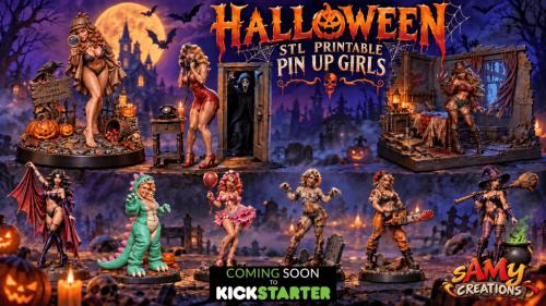HALLOWEEN STL PRINTABLE PIN UP GIRLS
