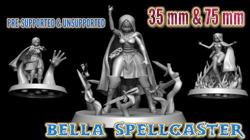 BELLA SPELLCASTER - Minis Tabletop - STL files SFW & NSFW