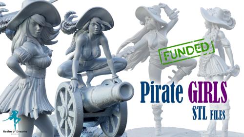 Pirate Girls for 3d printing