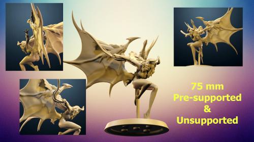 Selene The Succubus - Miniatures Tabletop RPG STLs NSFW