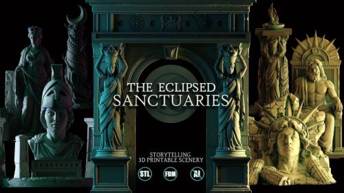 The Eclipsed Sanctuaries - Storytelling 3D Printable Scenery
