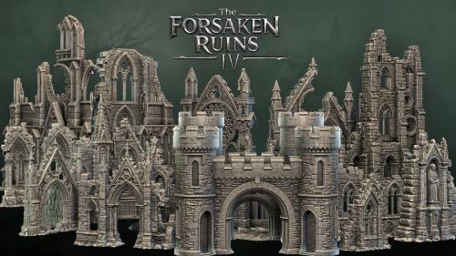 The Forsaken Ruins IV - 3D Printable STL Buildings