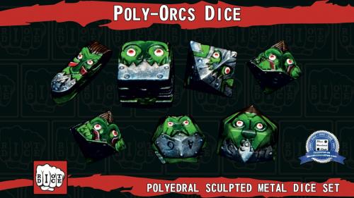 Poly-Orcs Metal Dice Set by Riot Dice