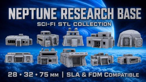 ◢ NEPTUNE RESEARCH BASE ◣ |STL 28-32-75 MM|