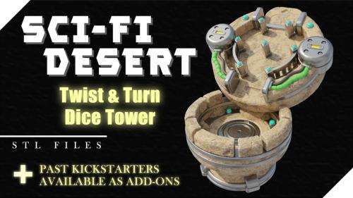 Sci-fi Desert Dice Tower