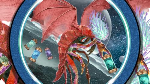 Miskatonic Woods Drink Coaster 8: Mi-Go Yuggoth Cosmic Lager