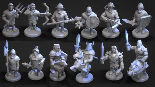 Gluttons War - 3D printable STL game