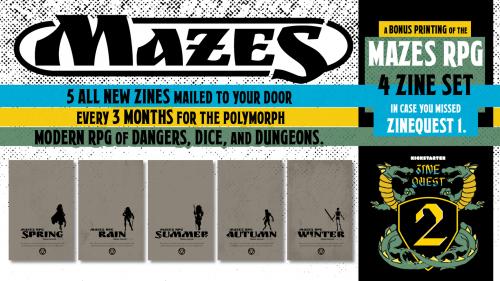 Mazes RPG - New Zines every 3 Months #ZINEQUEST2