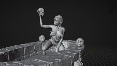 Assassin girl in the bathtub stl file