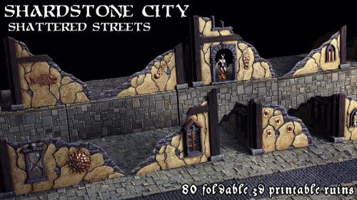 Shardstone City: Shattered Streets - Printable Folding Ruins