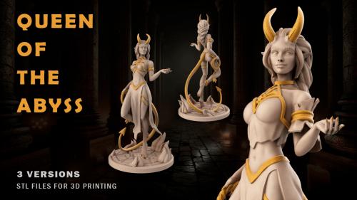 Queen of the Abyss: Pin-Up STLs for 3D Print