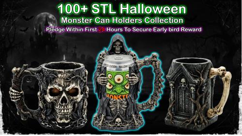100+ Halloween Monster Can Holders - 3D Printable STLs