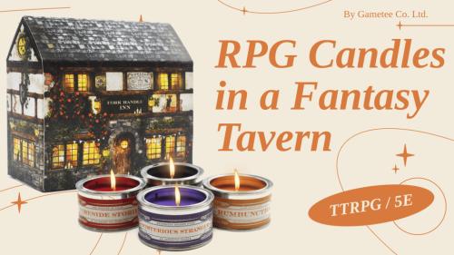 Fork Handle Inn: 4 Cosy RPG Candles in a 32mm Scale Tavern