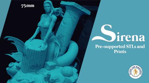 Sirena: 75mm Mermaid Miniature