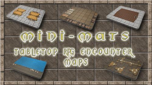 Mini-Mats - Tabletop RPG Encounter Maps - 28mm