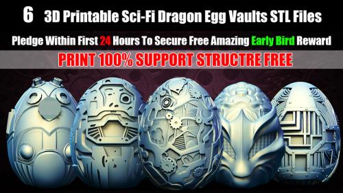 Unlock Fantasy Forge: 3D Printable Sci-Fi Dragon Egg Vaults