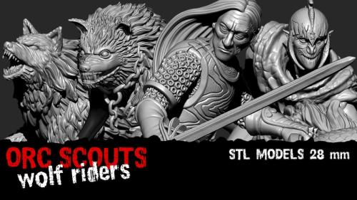 Orc Scouts Wolf Riders STL