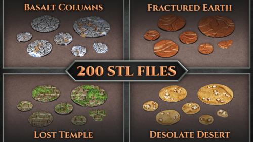 Miniature Base Toppers & Bits: Vol. 1 - 3D Printable STL