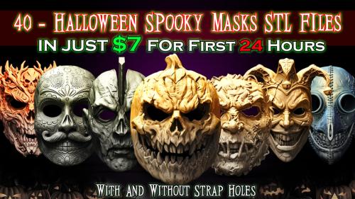 40 Halloween Horror Couple Masks — 20 Pairs 3D Printable STL