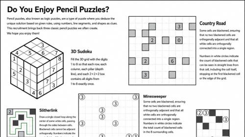 Pencil Puzzles: A Print & Play Logic Puzzle Collection