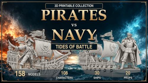 Pirates vs Navy - 150+ MODELS for 3D PRINTING