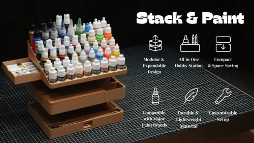 Stack & Paint: Modular Hobby Station for Miniature Painting