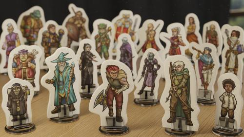 Flat Hard Pressed Cardboard TTRPG Miniatures
