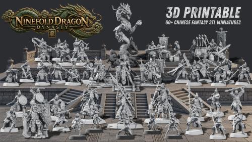 Ninefold Dragon Dynasty: 3D Printable Fantasy Army