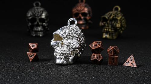 Skull Dice Pendant - Wearable DND Dice