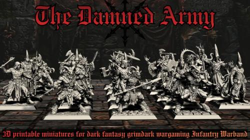 The Damned: Dark Fantasy Cultist Warband - 3D Printable STL