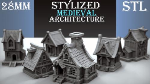 Stylized medieval architecture Part 1 - 3D STL Files