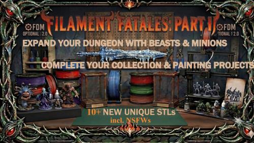 FILAMENT FATALES II - 3D PRINTABLE Demon - PinUp - Figures
