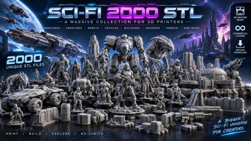 2000 SCI-FI STL – Build Your Own Universe.