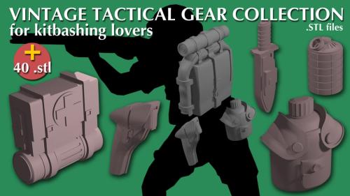 Vintage tactical gear collection for kitbashing lovers .STL