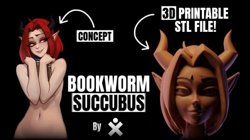 Bookworm Succubus - NSFW Miniature Project